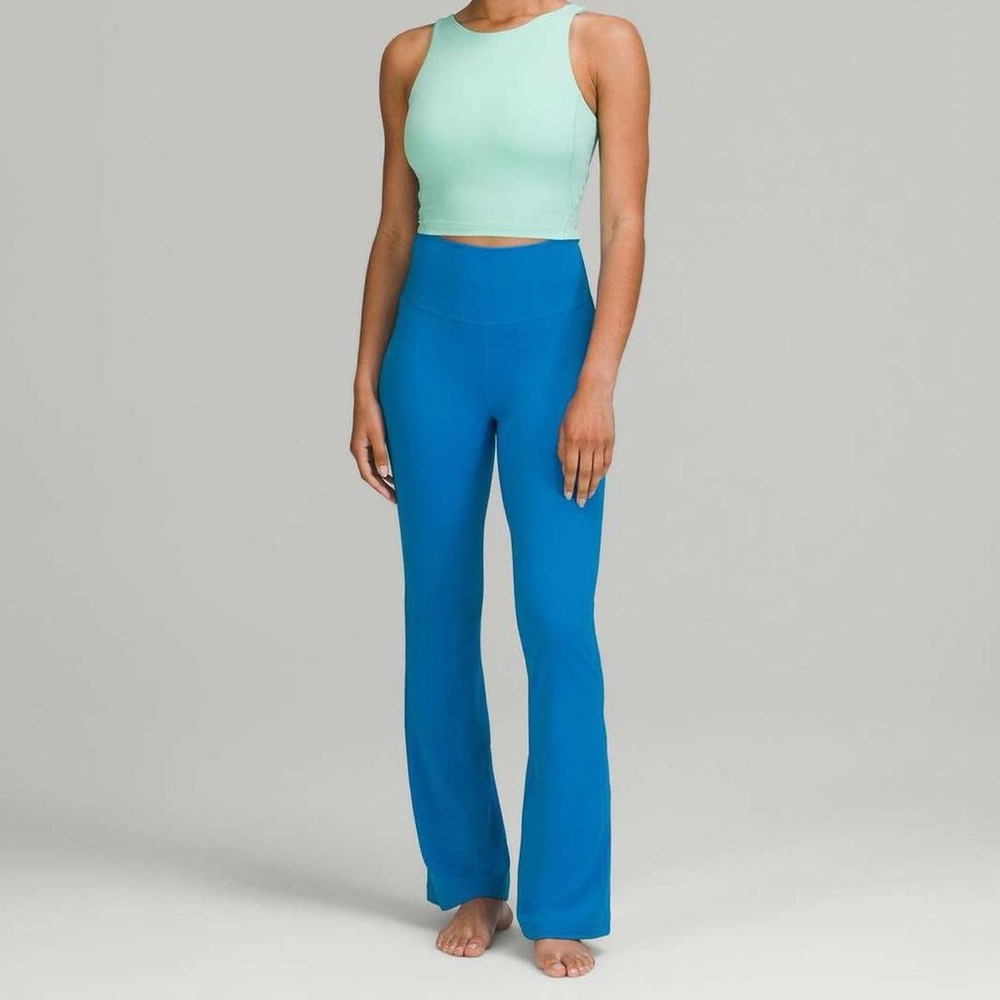 Lululemon groove super high rise flare pant in poolside size 12